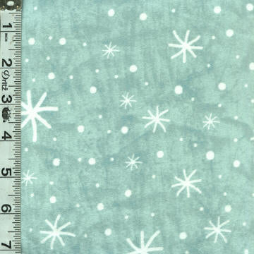 Snow Fun Flannel - Snowflakes Turquoise