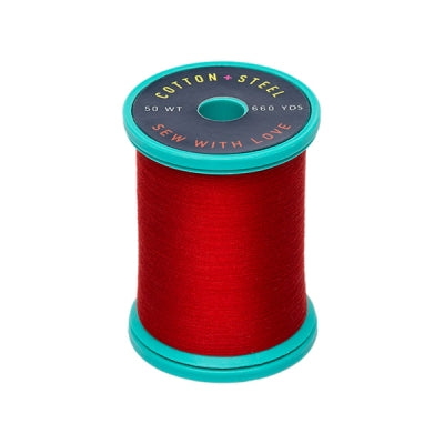 Cotton + Steel 50 Wt. Cotton Thread - True Red