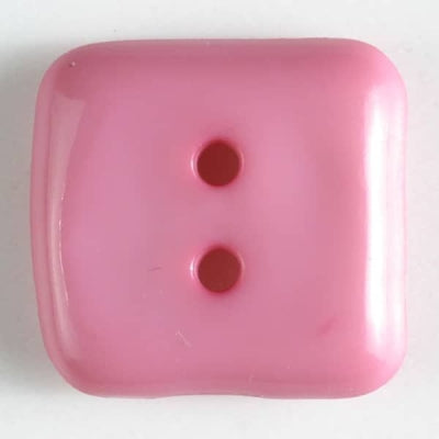 Fashion Button 20mm Square - Pink