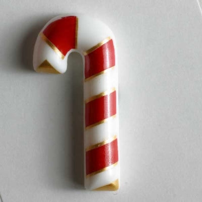 Novelty Button - 23mm Candy Cane
