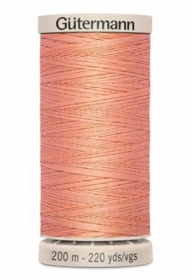 Cotton Hand Quilting Thread 100% Wax Finish Cotton - Peach