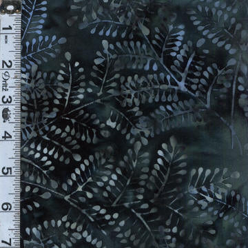 Bali Batiks - Leaf Stems Dark Gray