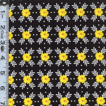 Oops A Daisy - Criss Cross Floral Black
