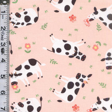 Cuddly Countryside - Cow Pink