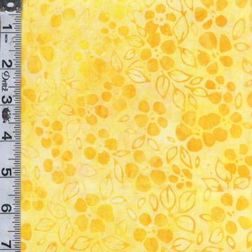 Artisan Batiks: Floral Wave - Leaves Yellow