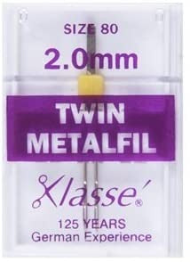 Klasse Machine Needles Twin Metalfil 80/12