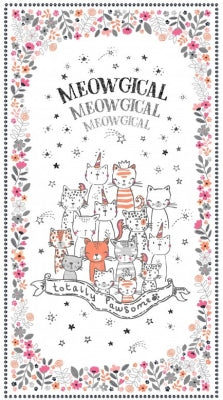 Meowgical Panel - Floral Cat Multi