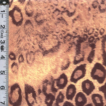 African Cat Minky - Leopard Print Rust