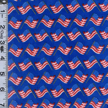 All American - Flags on Display Bunting Blue