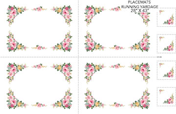 Tea For Two Panel - Place Mats White
