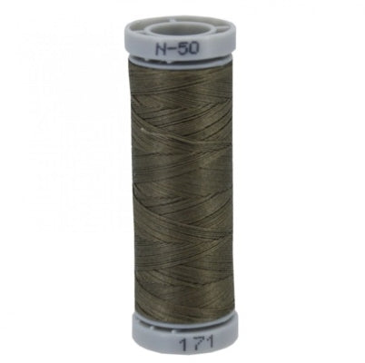 Presencia 50 wt. 3 Ply Cotton Sewing Thread - Green Beaver Gray
