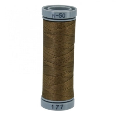 Presencia 50 wt. 3 Ply Cotton Sewing Thread - Dark Drab Green Brown