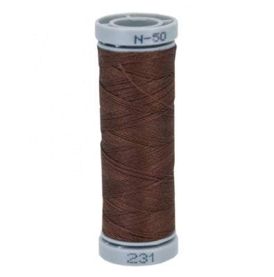Presencia 50 wt. 3 Ply Cotton Sewing Thread - Dark Brown