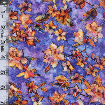 Periwinkle Digital Print - Floral Branches Brt. Periwinkle