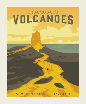 National Parks Poster Panel - Volcanoes Multi