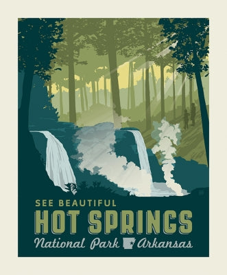 National Parks Poster Panel - Hot Springs Multi