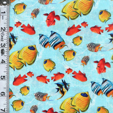 Reef Life Digital Print - Small Fish