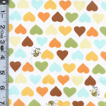Sweet Bees - Hearts White