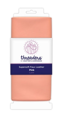 Threaders 1/2 Yard Faux Leather Fabric - Pink