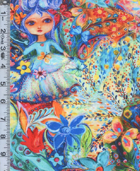 Garden Fairy Digital Print - Floral Multi