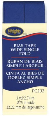 Wide Single Fold Bias Tape - Yale Blue